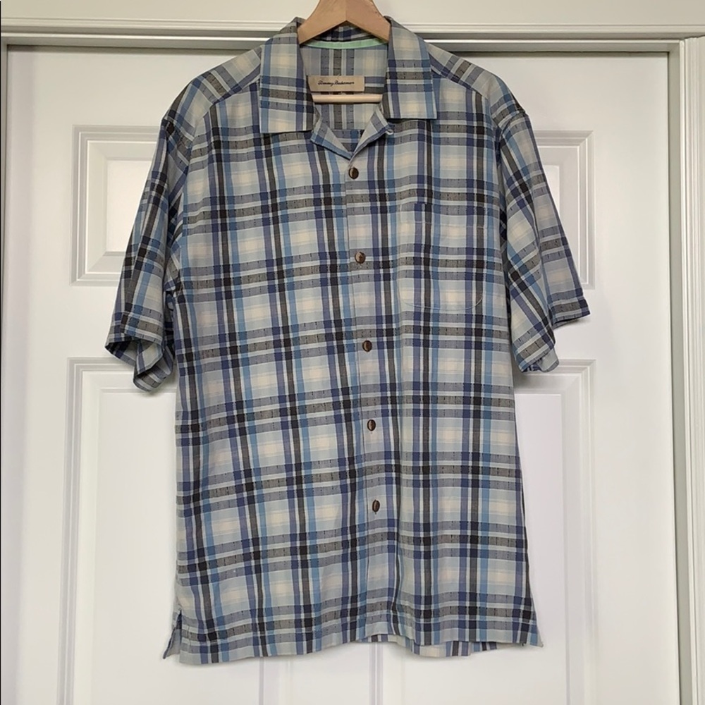 NEW TOMMY BAHAMA Mens Button Down S/S Silk Sz MD